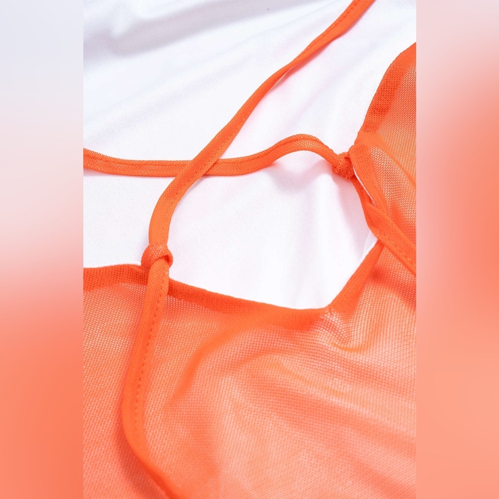Spaghetti-Strap Ombre Maxi Dress in Red-Orange-Pink - Picture 4 of 5